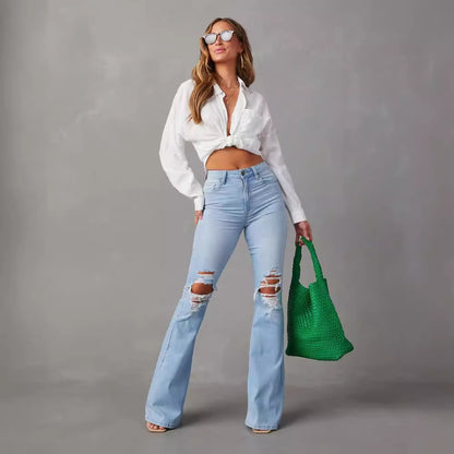 Temperament Wide-leg Jeans