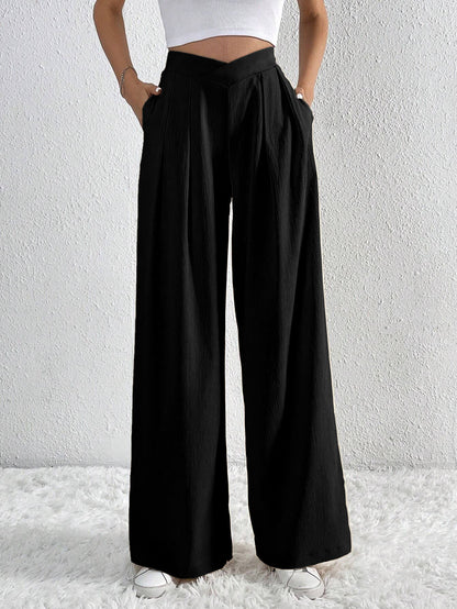 CASUAL WIDE-LEG TROUSERS